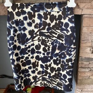 EXCELLENT ANN TAYLOR WOMENS 0P PENCIL SKIRT ABSRACT FLORAL CAREER WORK OFFICE